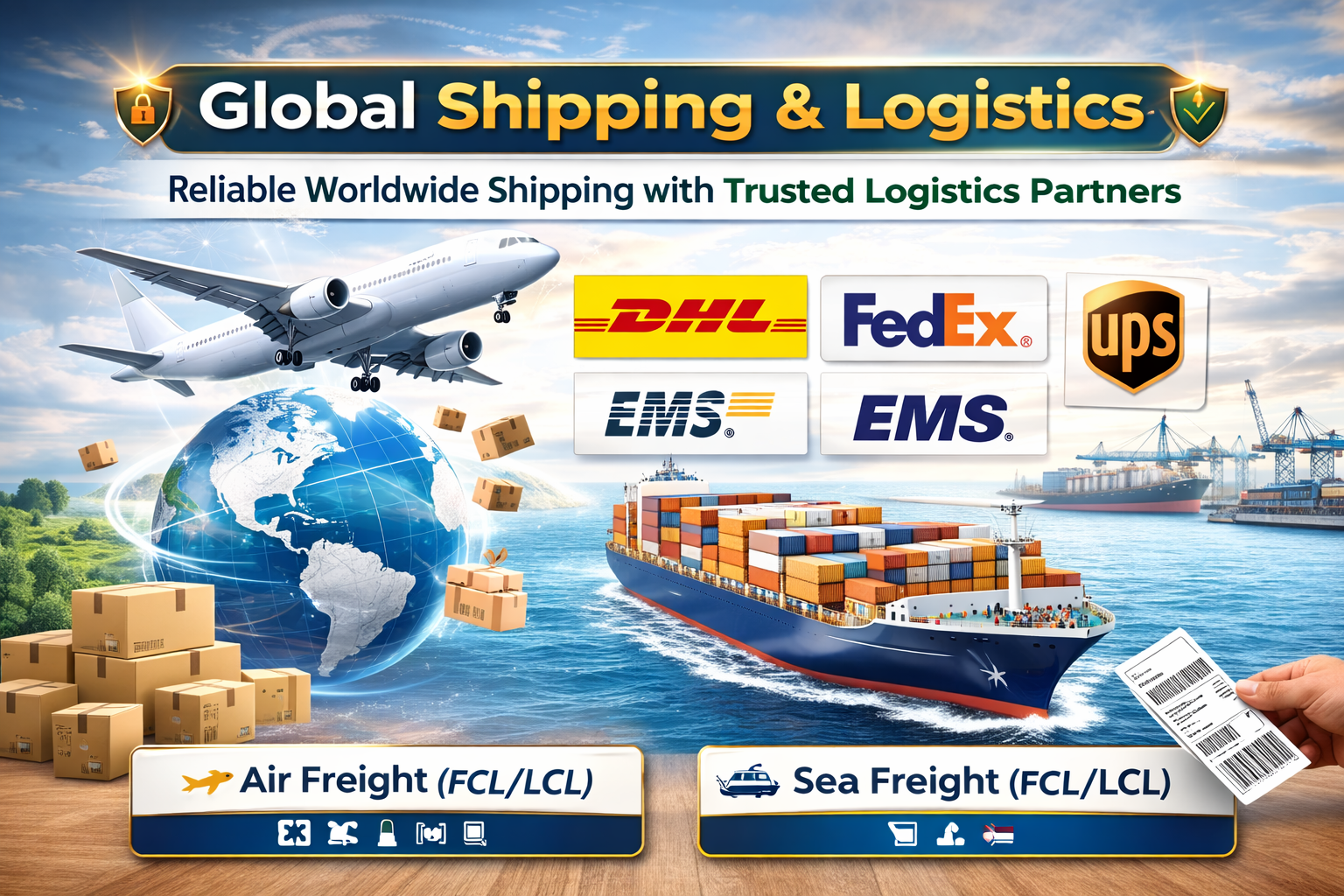 Global shipping and logistics in action